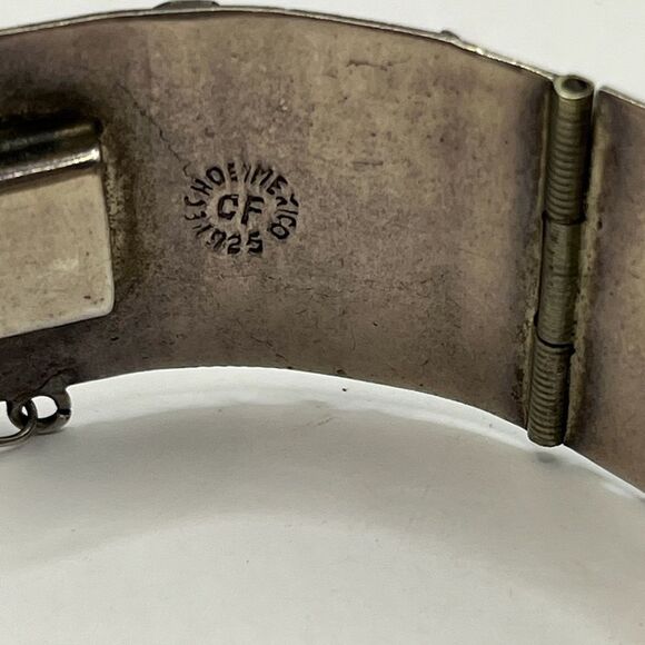 925 CF made in Mexico “Los Ballesteros Taxco” Artistic Bracelet - Picture 3 of 7
